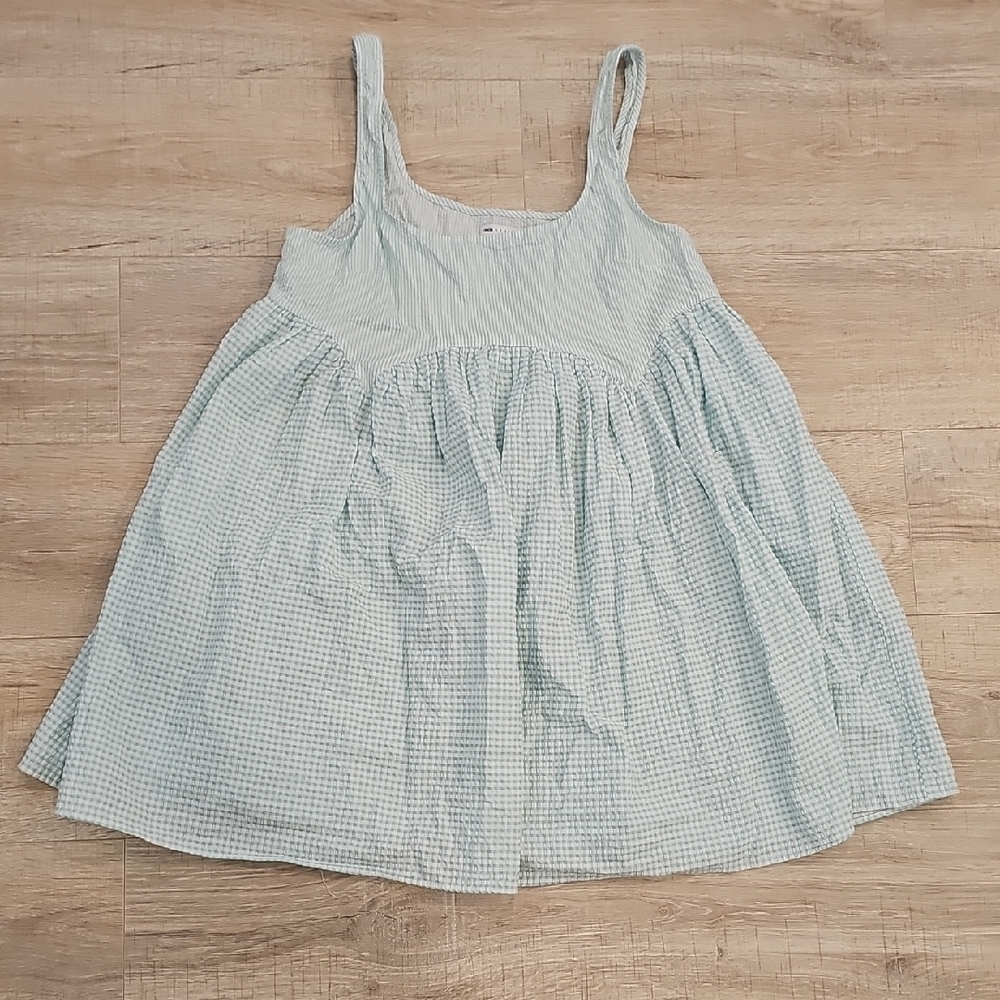 Mint Green Gingham Dress